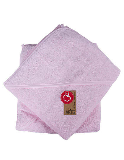ARTG | Babiezz® Baby Hooded Towel - light pink, 100 x 100 cm