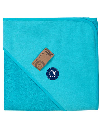 ARTG | PRINT-Me® Baby Hooded Towel - aqua blue, 100 x 100 cm