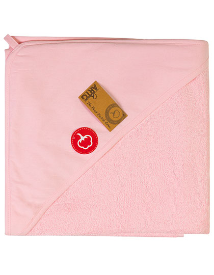 ARTG | PRINT-Me® Baby Hooded Towel - light pink, 100 x 100 cm