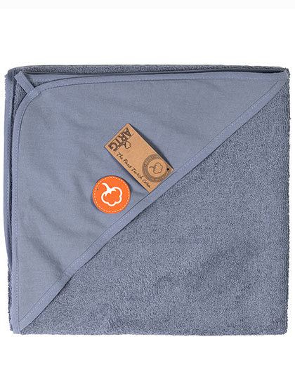 ARTG | PRINT-Me® Baby Hooded Towel - jeans blue, 100 x 100 cm