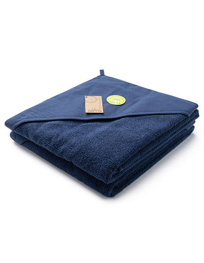 ARTG | PRINT-Me® Baby Hooded Towel - french navy, 100 x 100 cm