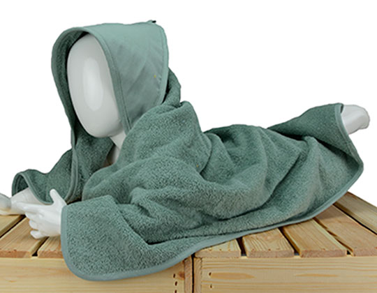ARTG | PRINT-Me® Baby Hooded Towel - old green, 100 x 100 cm