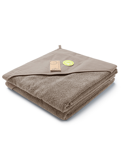 ARTG | PRINT-Me® Baby Hooded Towel - cappuccino, 100 x 100 cm