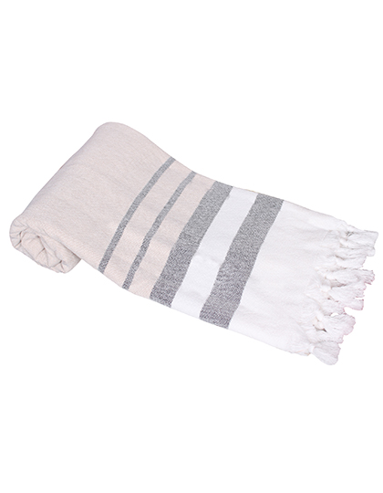 ARTG | Hamamzz Towel Alicante - sand / black / white, 100 x 180 cm