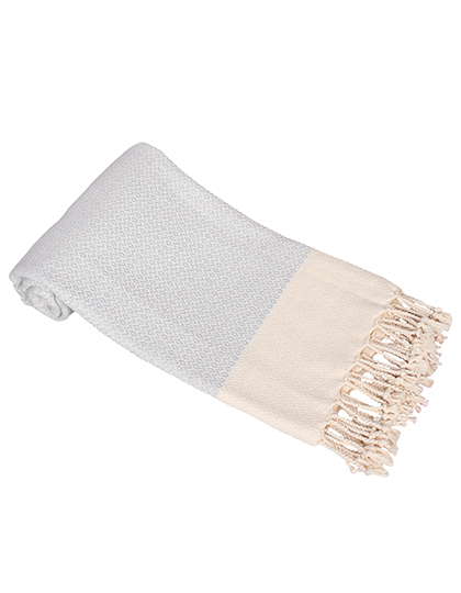 ARTG | Hamamzz Towel Kemer - grey / cream, 100 x 180 cm