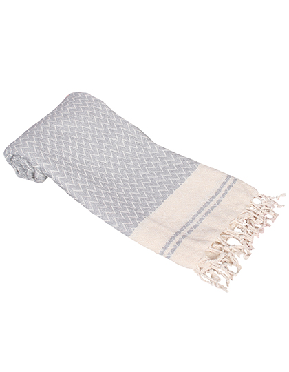 ARTG | Hamam Towel Alanya - grey / cream, 100 x 180 cm
