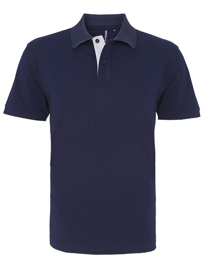Asquith & Fox | Men´s Classic Fit Contrast Polo - navy / white,