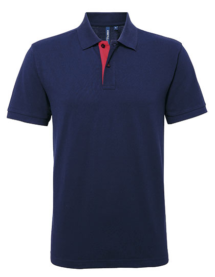 Asquith & Fox | Men´s Classic Fit Contrast Polo - navy / red,