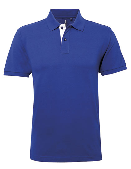 Asquith & Fox | Men´s Classic Fit Contrast Polo - royal / white,