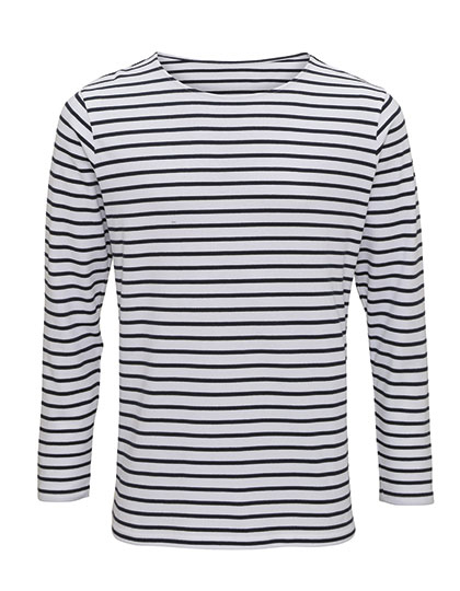 Asquith & Fox | Men´s Marinière Coastal LS Tee - white,