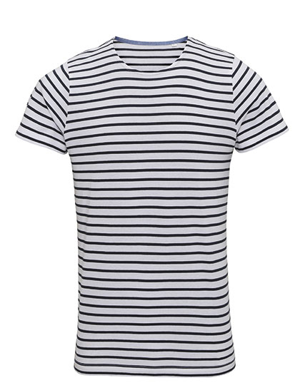 Asquith & Fox | Men´s Marinière Coastal KR Tee - white,