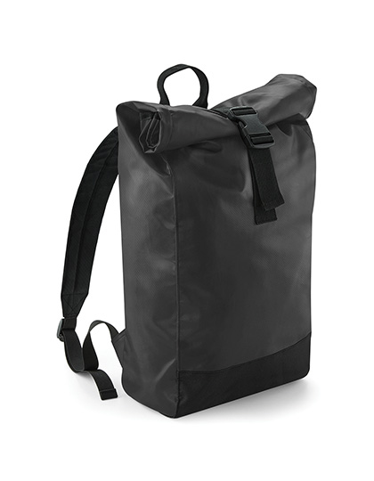 BagBase | Tarp Roll-Top Backpack - black, 26 x 43 x 13 cm