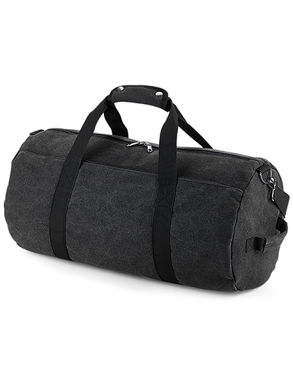 BagBase | Vintage Canvas Barrel Bag
