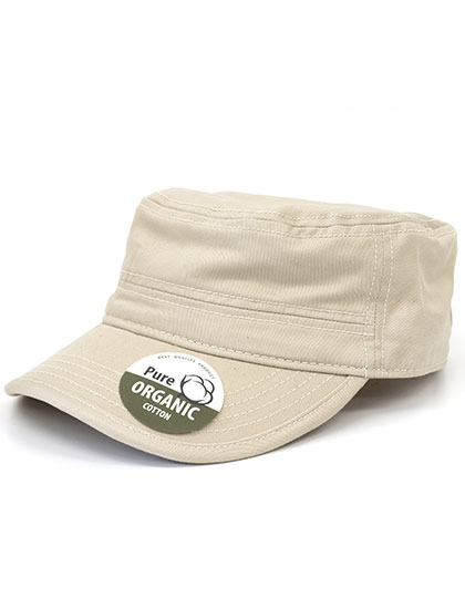 Brain Waves | Organic Army Cap Washed - sand, Univerzální