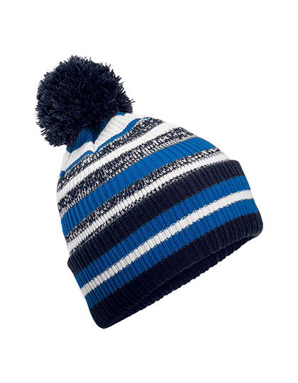 Beechfield | Multi-Sport Fan Beanie - french navy / sapphire blue / white, Univerzální