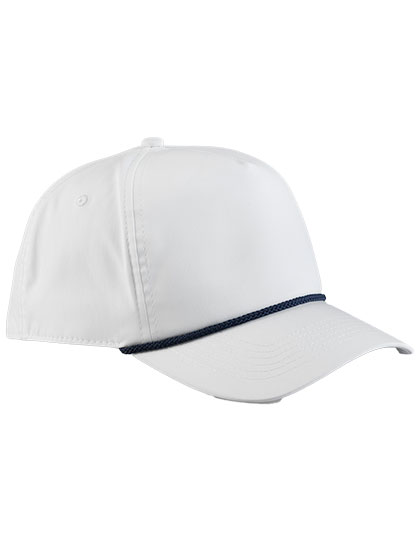 Beechfield | Rope Detail Golf Cap - white / navy, Univerzální