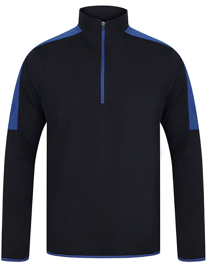 Finden+Hales | Adults 1/4 Zip Midlayer With Contrast Panelling
