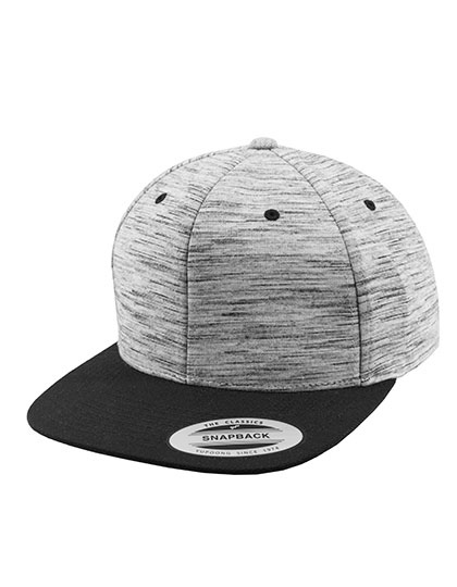 FLEXFIT | Stripes Melange Crown Snapback - grey (stripes melange) / black, Univerzální