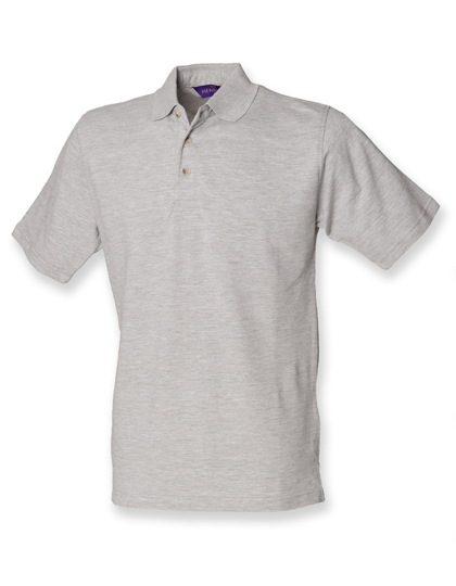 Henbury | Classic Piqué Polo Shirt - heather grey,