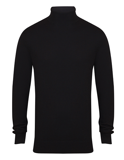 Henbury | Men´s Roll Neck Jumper - black,