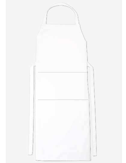 CG Workwear | Bib Apron Verona Classic Bag 90 x 75 cm - white, 90 x 75 cm