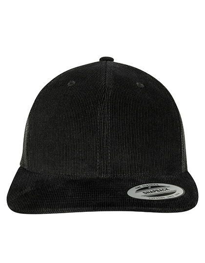 FLEXFIT | Corduroy Retro Trucker - black, Univerzální