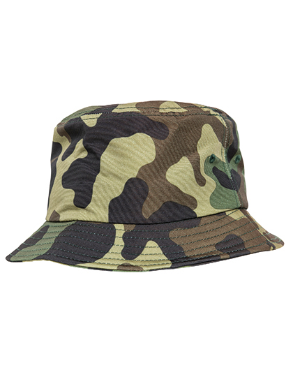 FLEXFIT | Camo Bucket Hat - green camo, Univerzální