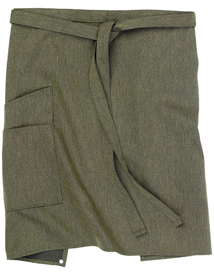 CG Workwear | Bistro Apron Vernazza - green melange, 50 x 78 cm