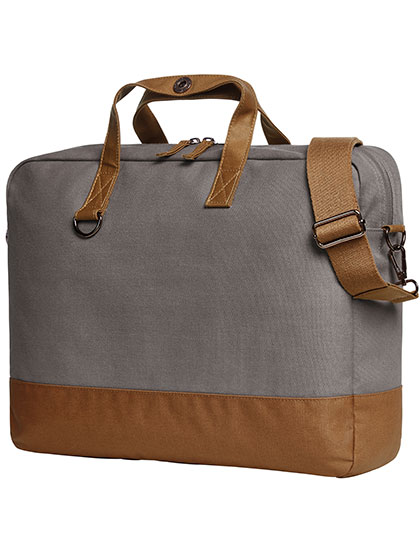 Halfar | Notebook Bag Life - grey / brown, 40 x 30 x 8 cm