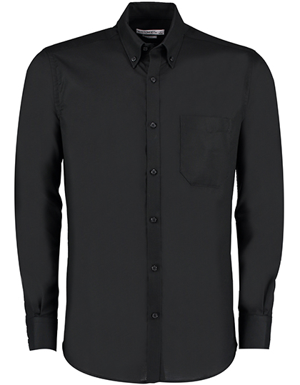 Kustom Kit | Men`s Slim Fit Workwear Oxford Shirt LS