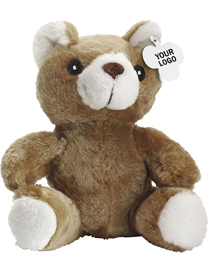 L-merch | Plush Teddy Bear Barney - brown, 19,5 x 19,5 x 15 cm