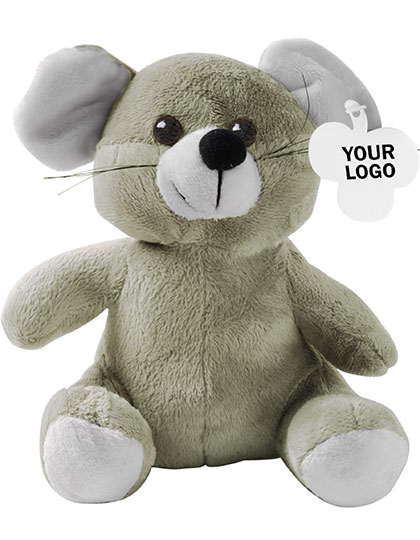 L-merch | Plush Mouse Speedy - grey, 19 x 12 x 17 cm