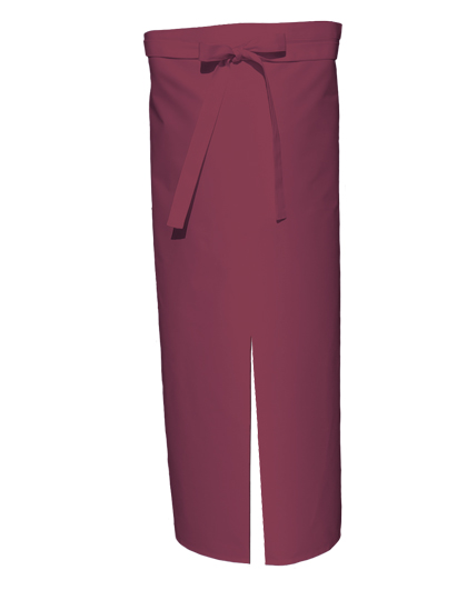 Link Kitchen Wear | Bistro Apron With Split - bordeaux, 100 x 100 cm