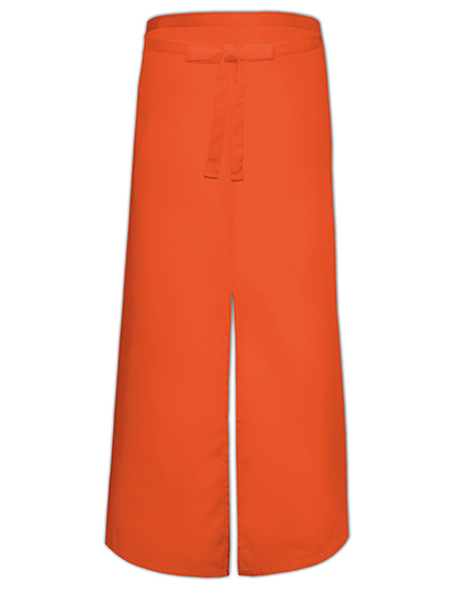 Link Kitchen Wear | Bistro Apron With Split - orange, 100 x 100 cm