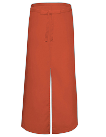 Link Kitchen Wear | Bistro Apron With Split - terracotta (cca pantone 4840), 100 x 100 cm