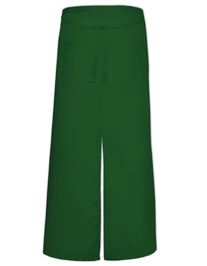 Link Kitchen Wear | Bistro Apron With Split And Front Pocket - bottle green, 100 x 100 cm