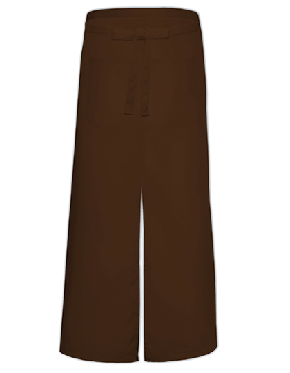 Link Kitchen Wear | Bistro Apron With Split And Front Pocket - brown, 100 x 100 cm