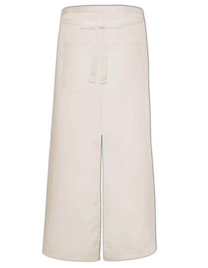 Link Kitchen Wear | Bistro Apron With Split And Front Pocket - natural (cca pantone 7499), 100 x 100 cm