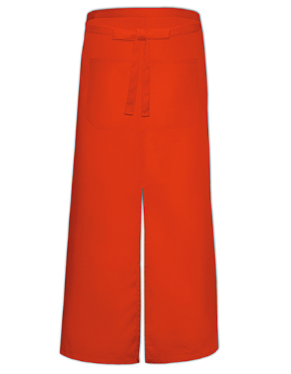 Link Kitchen Wear | Bistro Apron With Split And Front Pocket - orange, 100 x 100 cm