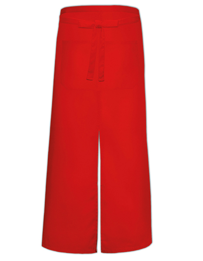 Link Kitchen Wear | Bistro Apron With Split And Front Pocket - red, 100 x 100 cm