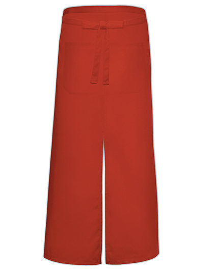 Link Kitchen Wear | Bistro Apron With Split And Front Pocket - terracotta (cca pantone 4840), 100 x 100 cm