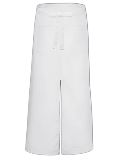 Link Kitchen Wear | Bistro Apron With Split And Front Pocket - white, 100 x 100 cm
