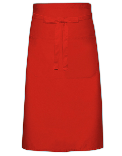 Link Kitchen Wear | Cook´s Apron With Pocket - red, 100 x 70 cm