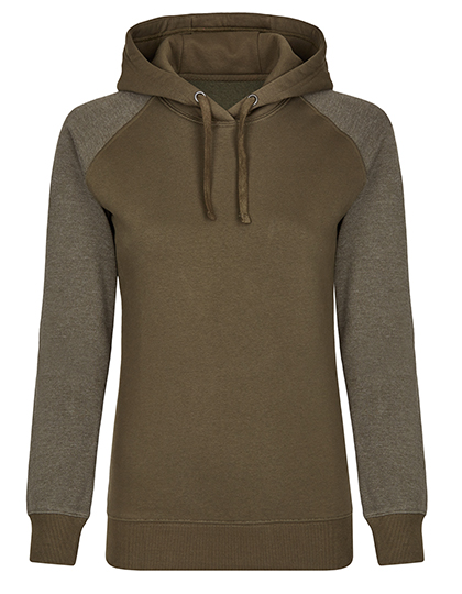 Miners mate | Ladies´ No Pocket Hoody - olive / heather olive,