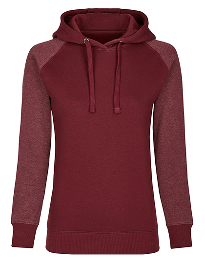 Miners mate | Ladies´ No Pocket Hoody - burgundy / heather burgundy,