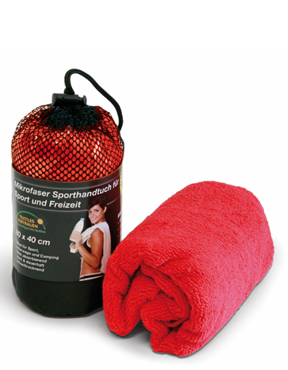 L-merch | Sport Towel - red, 40 x 80 cm