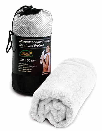 L-merch | Sport Towel - white, 60 x 120 cm