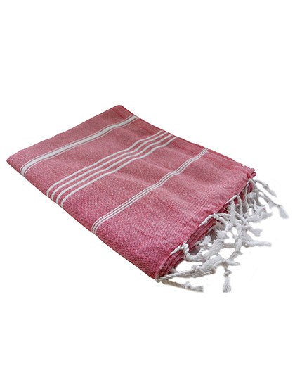 L-merch | Hamam-Hand Towel - red, 180 x 100 cm