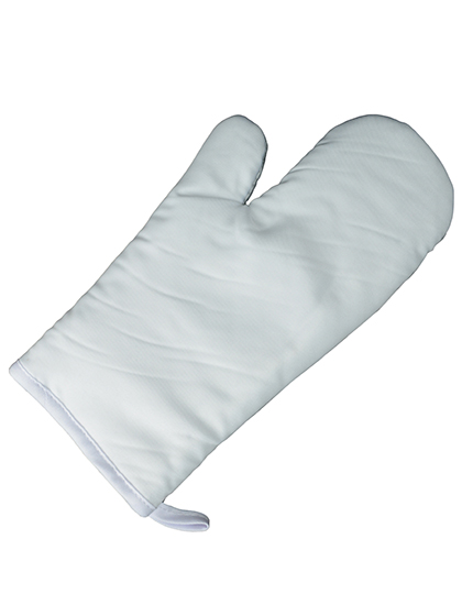 Link Kitchen Wear | Oven Mitt Subli - white / silver grey, 34 x 14 cm