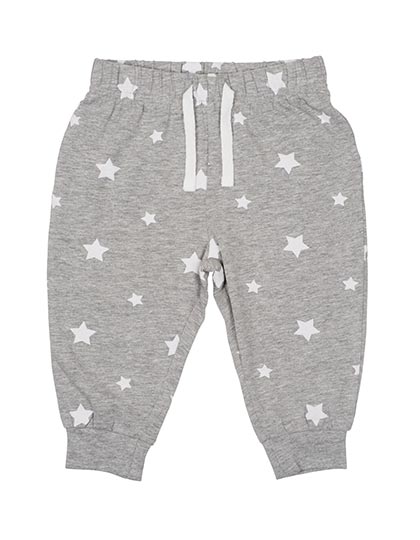 Larkwood | Baby Lounge Pants - heather grey / white stars,